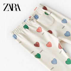 ZR Heart Print Legging For Girls