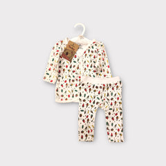 Emnent Printed White Night Suit For Infants