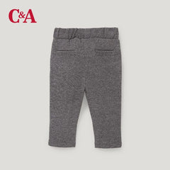 CA Kids Grey Melange Textured Joggers