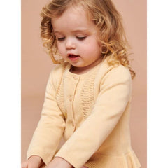 Fx & Bny Yellow Knitted Cardigan For Girls