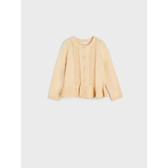 Fx & Bny Yellow Knitted Cardigan For Girls