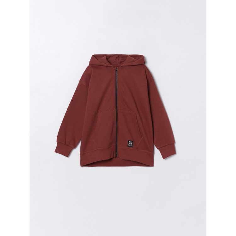 Lfties Plush jacket with hood Burgundy